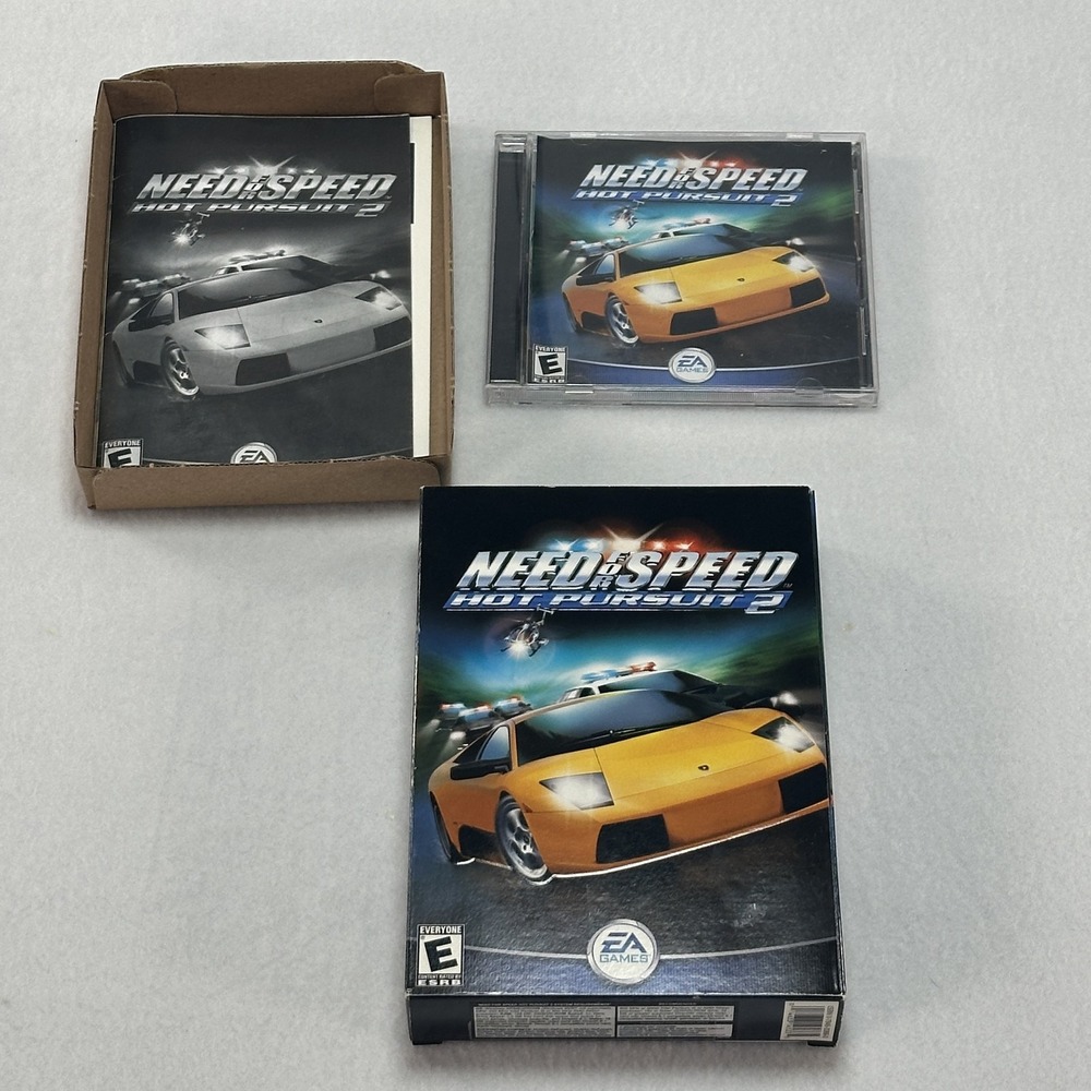 Need For Speed Hot Pursuit 2 Big Box PC CD-ROM Game E EA Games Racing Vintage